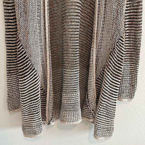 Soft Surroundings Linen Blend Long Line Textured Cardigan - Picture 3 of 9